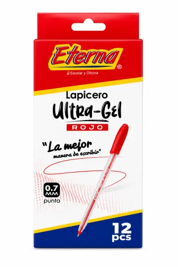 LAPICERO ULTRA GEL ROJO X12 RF:ET592