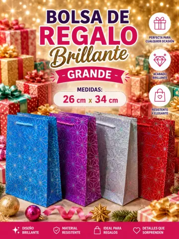 BOLSA DE REGALO BRILLANTE GRANDE RF:PT26930