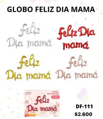 FELIZ DIA MAMA LETRA PEGADA RF DF-111