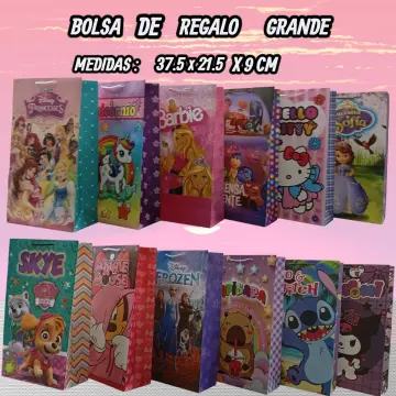 BOLSA DE REGALO GRANDE PAPEL BOND FULL COLOR NIÑA X12