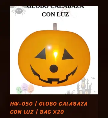 GLOBO CALABAZA CON LUZ HW-050