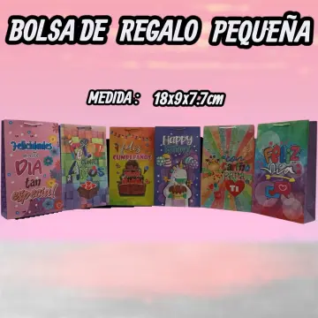 BOLSA DE REGALO BOND FULL COLOR TODA OCASION PEQUEÑA   X12 (DAMA)