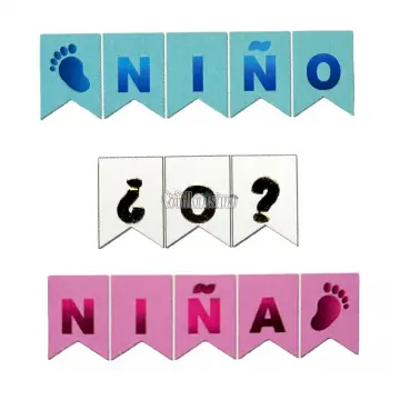 BANDERIN REVELACION NIÑO O NIÑA