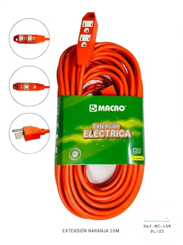 EXTENSION NARANJA 15 METROS RF:MC-15M