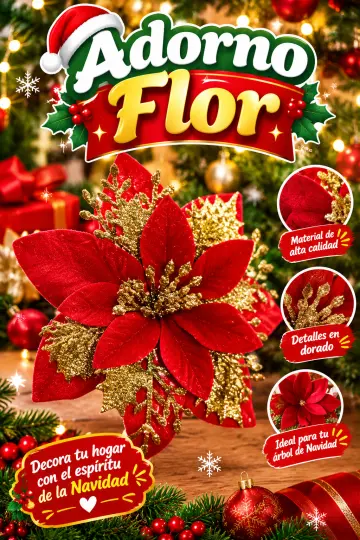 ADORNO FLOR ROJA RF:W812R