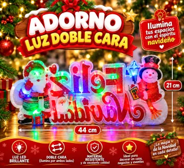 ADORNO LUZ DOBLE CARA 44X21CM RF:T839
