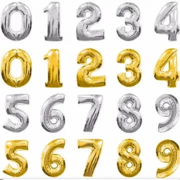 GLOBO NUMERO DORADO 16 PULGADAS