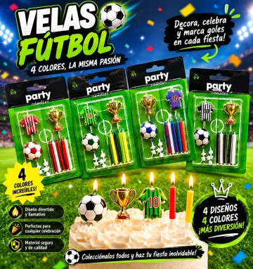VELA COPA CAMISETA Y BALON RF:VE-1
