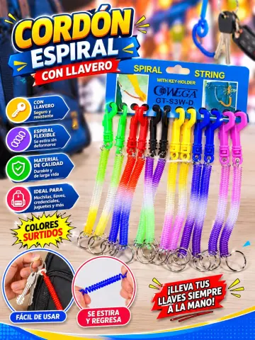 LLAVERO RESORTE X12 RF:PT27924