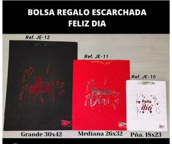 Bolsa ESCHARCHADA FELIZ DIA pq