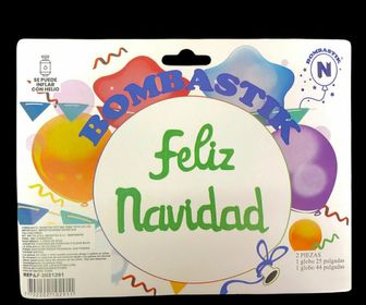 Letrero feliz navidad cursivo