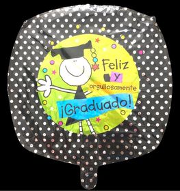 Globo Metalizado 18” puntos feliz graduado