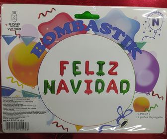 Letrero Feliz navidad letra a letra