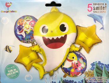 Buquet Baby Shark Amarillo x 5 pcs.