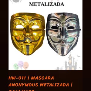 MÁSCARA ANONYMOUS METALIZADO HW-011