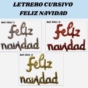 LETREO CURSIVO FELIZ NAVIDAD