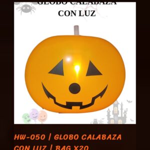 GLOBO CALABAZA CON LUZ HW-050