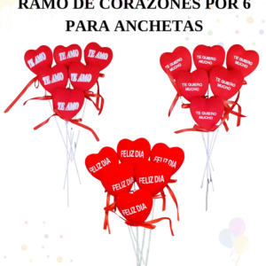 RAMO DE CORAZONES X6 PARA ANCHETA DF-554