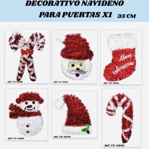 DECORATIVO NAVIDEÑO PARA PUERTA 35 CM