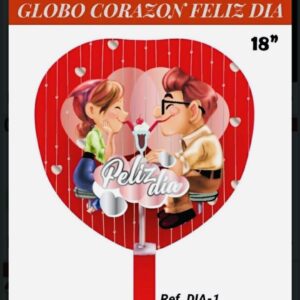 GLOBO ABUELO CORAZÓN FELIZ DÍA 18 pulgadas metalizado