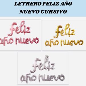 LETRERO CURSIVO FELIZ AÑO NUEVO