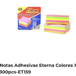 ET159 – NOTAS ADHESIVAS ETERNA COLORES X300 PC