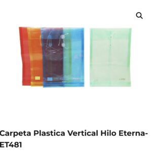 CARPETA PLÁSTICA VERTICAL HILO ETERNA OFICIO RF-ET481