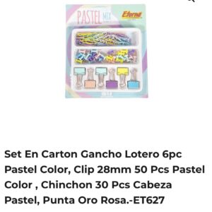 ET627 – SET EN CARTÓN ETERNA PASTEL