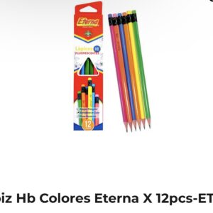 ET175 – LAPIZ HB COLORES ETERNA X12 pcs. Este precio si viene por caja