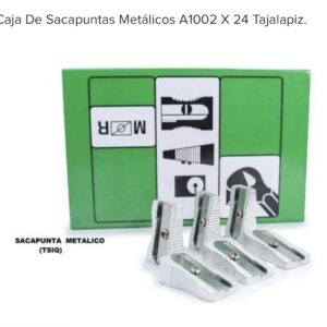 A1002-M – SACAPUNTA METÁLICO CAJA VERDE X24