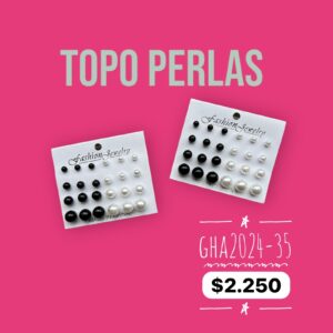 PERLAS BLANCA Y NEGRA CARTON X12 PARES GHA2024-35