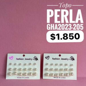 SET ARETES PERLA X12 PARES GHA2023-205-203