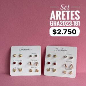 SET ARETES X 6 PARES GHA2023-181