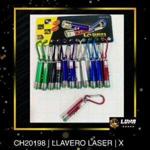 LLAVERO –  CON LINTERNA DE UN LED Y LASER 7CM