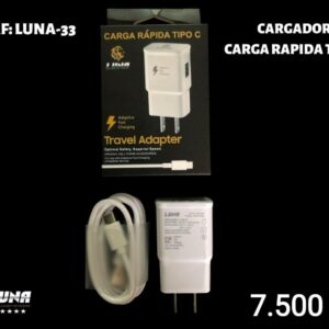 CARGADOR TIPO C LUNA-33C