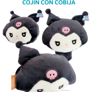 COJÍN CON COBIJA EN PELUCHE KUROMI