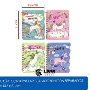 PT27847 CUADERNO ARGOLLADO 80 HOJAS