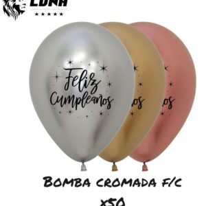 BOMBA CROMADA ESTAMPADA F/C X50