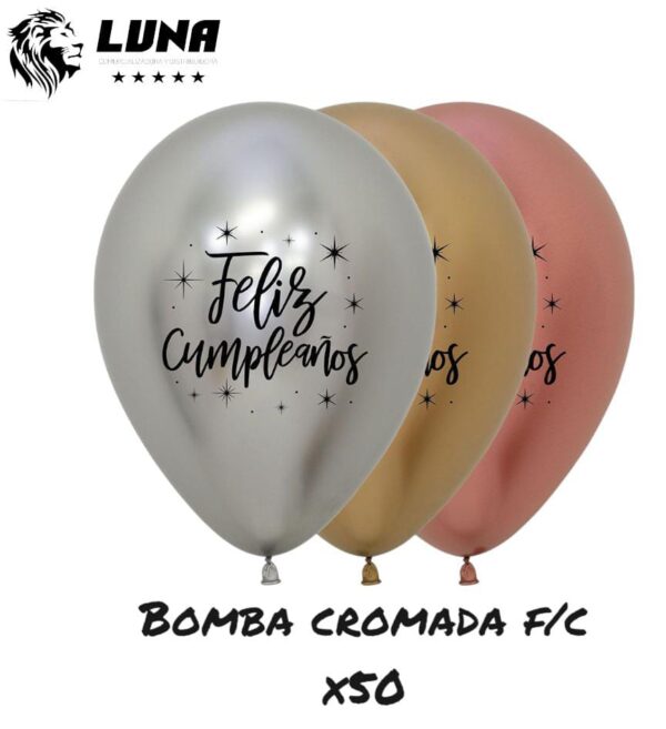 BOMBA CROMADA ESTAMPADA F/C X50