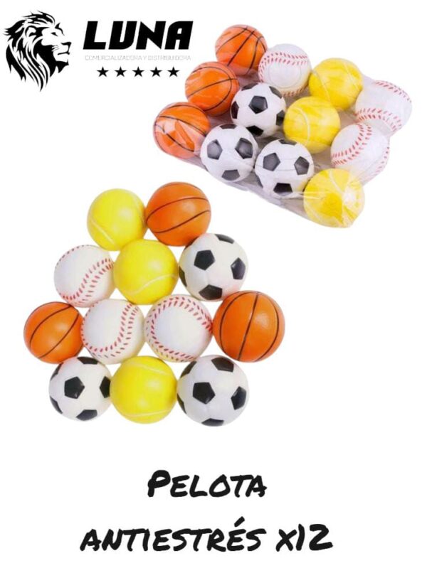 PELOTA ANTIESTRÉS DEPORTES X12 RF:DW57699