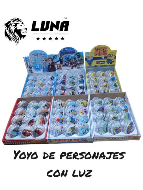 YOYO DE PERSONAJES CON LUZ RF:DF-503-4-5-6-7-8