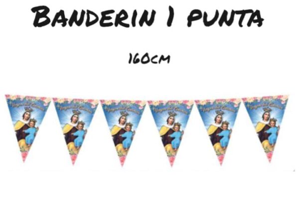 BANDERIN 1 PUNTA (VIRGEN DEL CARMEN)