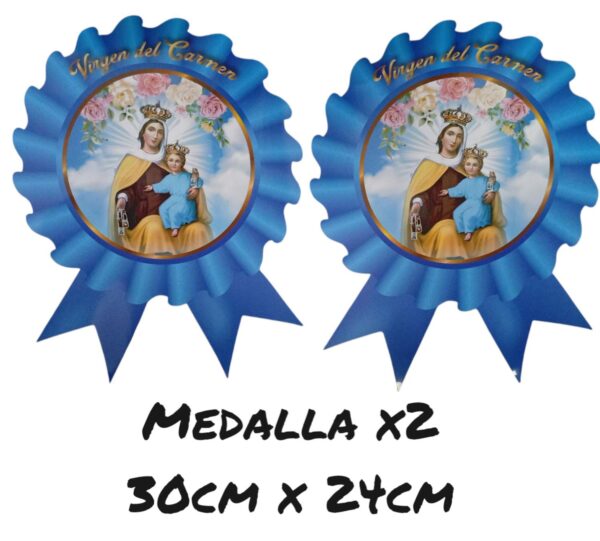 MEDALLA X2 (VIRGEN DEL CARMEN)